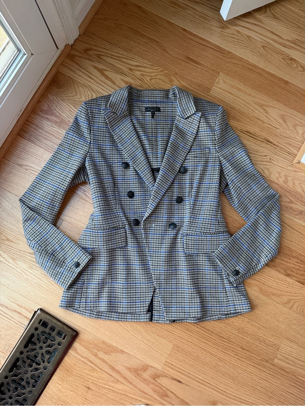 Rag & Bone Preston Blazer Houndstooth Plaid Double Breasted Size 8 - Picture 4 of 15
